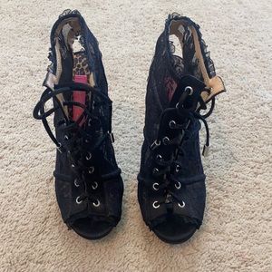 Betsey Johnson lace heel